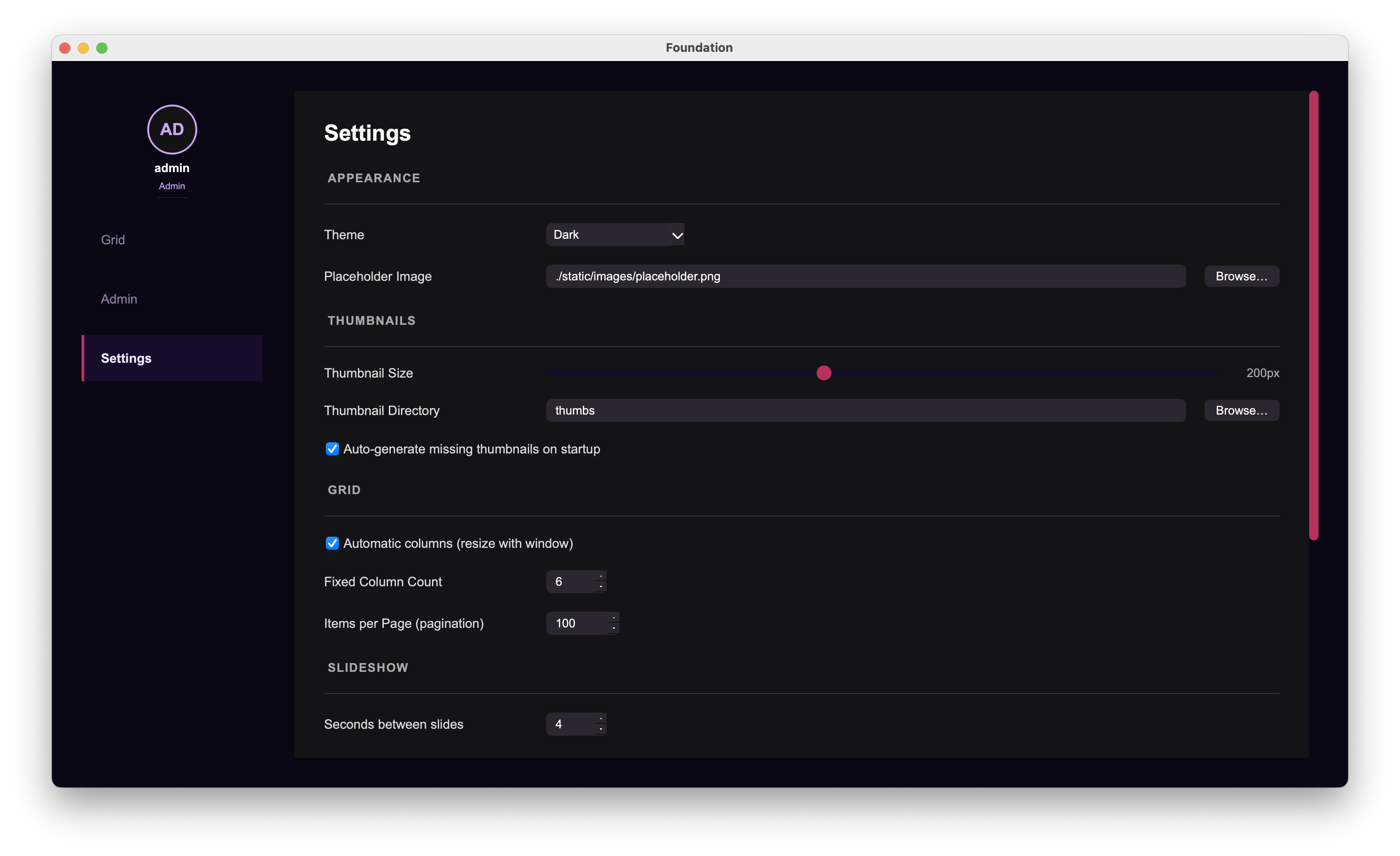 Deep customisation options